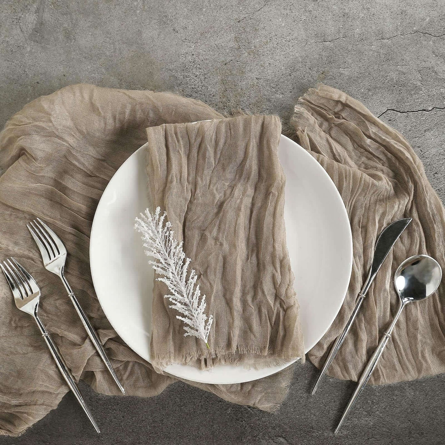 5 Pack Gauze Cheesecloth 24"x19" Napkins Natural Reusable Dinner Napkins