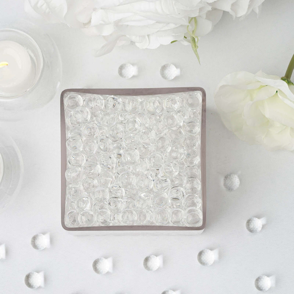 200-250 Pcs Water Gel Beads Vase Filler Clear - Small Nontoxic Jelly Balls for Floating Candles & Floral Displays