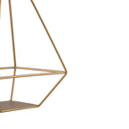 2-Pack Tealight Candle Holders Gold Metal Pyramid Geometric Open Frame - Flower Stand 9"