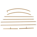 5ft Gold Metal Half Moon Floral Frame Wedding Arbor Stand, Chiara Backdrop Display Arch