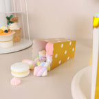 36 Pack 5" White Gold Design Mini Paper Popcorn Boxes, Candy Favor Disposable Bags - Stripe, Polka Dot, Solid Style