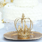 Metal Royal Crown Cake Topper Gold for Glamorous Events & Special Occasions 8"