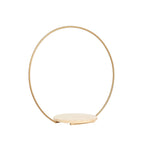 Metal Round Floral Hoop Cake Stand Gold - Chic Geometric Dessert Display DIY Centerpiece Table Decoration With Wooden Base 33"