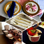 25-Pack Plastic Spoons Metallic Gold Classic Heavy Duty - Premium Disposable Cutlery 7"