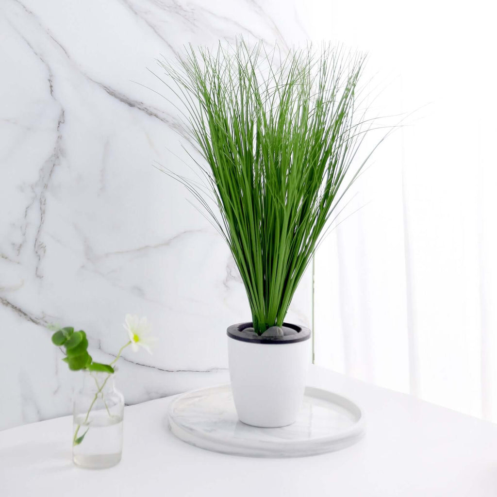 3 Plants 20" Green Artificial Indoor Outdoor Decorative Grass Sprays