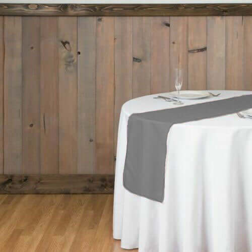 10 Pack Sheer Organza 14"x108" Table Runners Black - Soft and Lightweight Table Accent