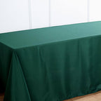 Polyester 90"x156" Rectangle Tablecloth Hunter Emerald Green - Seamless Wrinkle-Resistant Table Cover