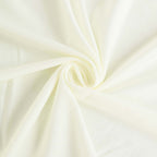 Spandex Rectangle 72"x30" Table Skirt Ivory with Wavy Skirt-Like Effect Table Cover