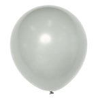 10 Pack 18" Matte Pastel Silver Helium or Air Latex Party Balloons