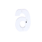 3D Marquee Number "6" Warm White 6 LED Lights Gold - Stylish Light-Up Accent for Events 6"