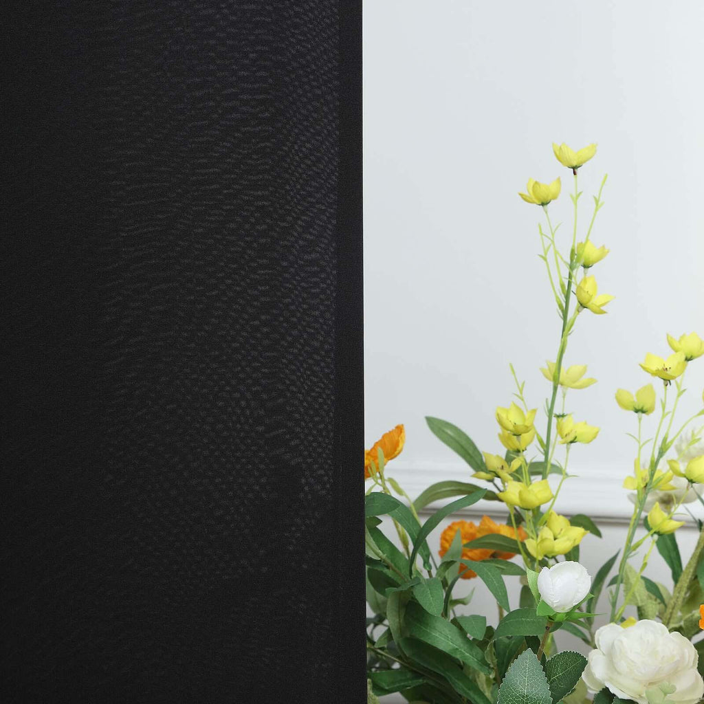 7ft Matte Black Spandex Half Moon Chiara Backdrop Stand Cover, Custom Fitted Wedding Arch Cover