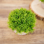 2 Plant Set Artificial Boxwood Topiary Ball 5" - Maintenance Free Mini Faux Potted Greenery Decor
