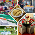 5 Pack Stretch Spandex Chair Sashes Navy Blue - Reusable Chair Bands with Silver Diamond Ring Slide Buckle 5"x14"