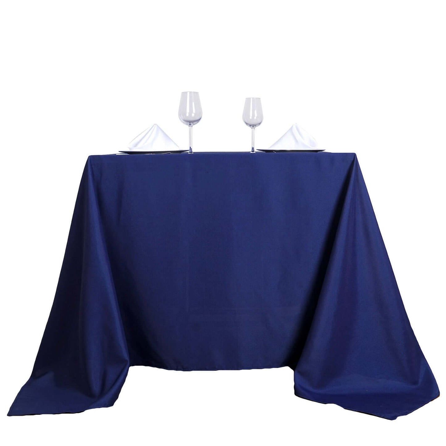 Polyester Square 70"x70" Tablecloth Navy Blue - Wrinkle-Resistant & Durable Table Cover