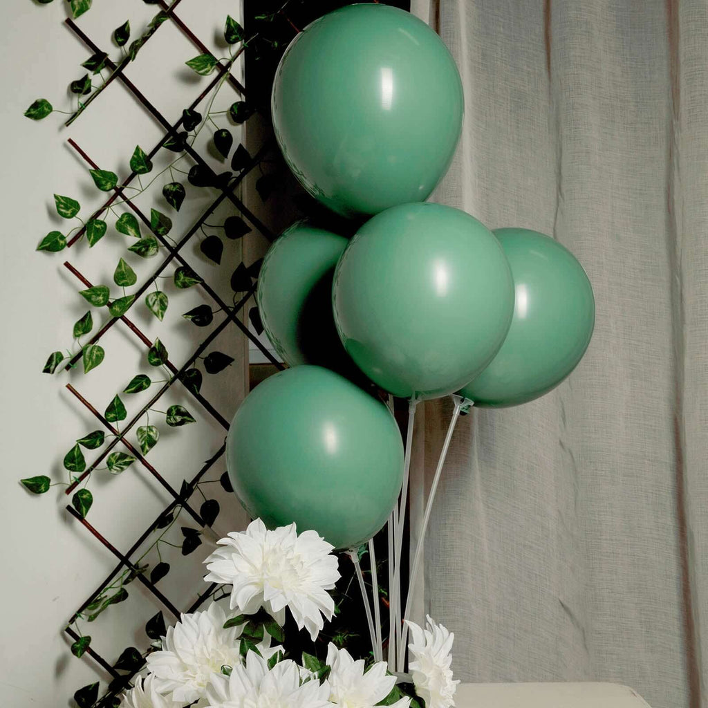 25 Pack 12" Olive Green Double Stuffed Prepacked Latex Balloons