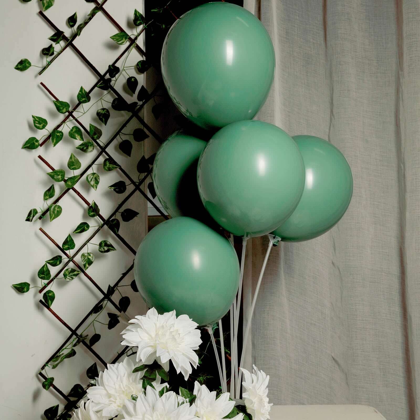 25 Pack 12" Olive Green Double Stuffed Prepacked Latex Balloons