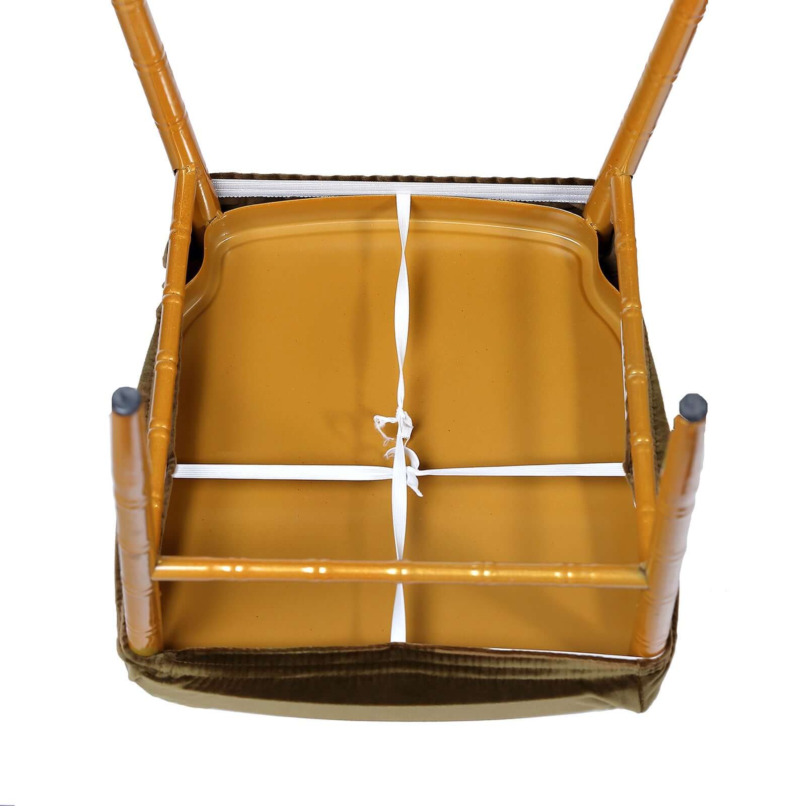 Velvet Chair Cushion Protector Stretch with Tie for Dining Chairs Olive Green - Durable Cover for Formal Gatherings