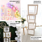 2 Pack 12" White Clear Baby Shower Party Decoration Boxes, Transparent DIY Balloon Boxes