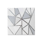 20-Pack Paper Party Napkins with Geometric Silver Foil Print - 2 Ply Soft Disposable Beverage Napkins for Weddings 6.5"x6.5"