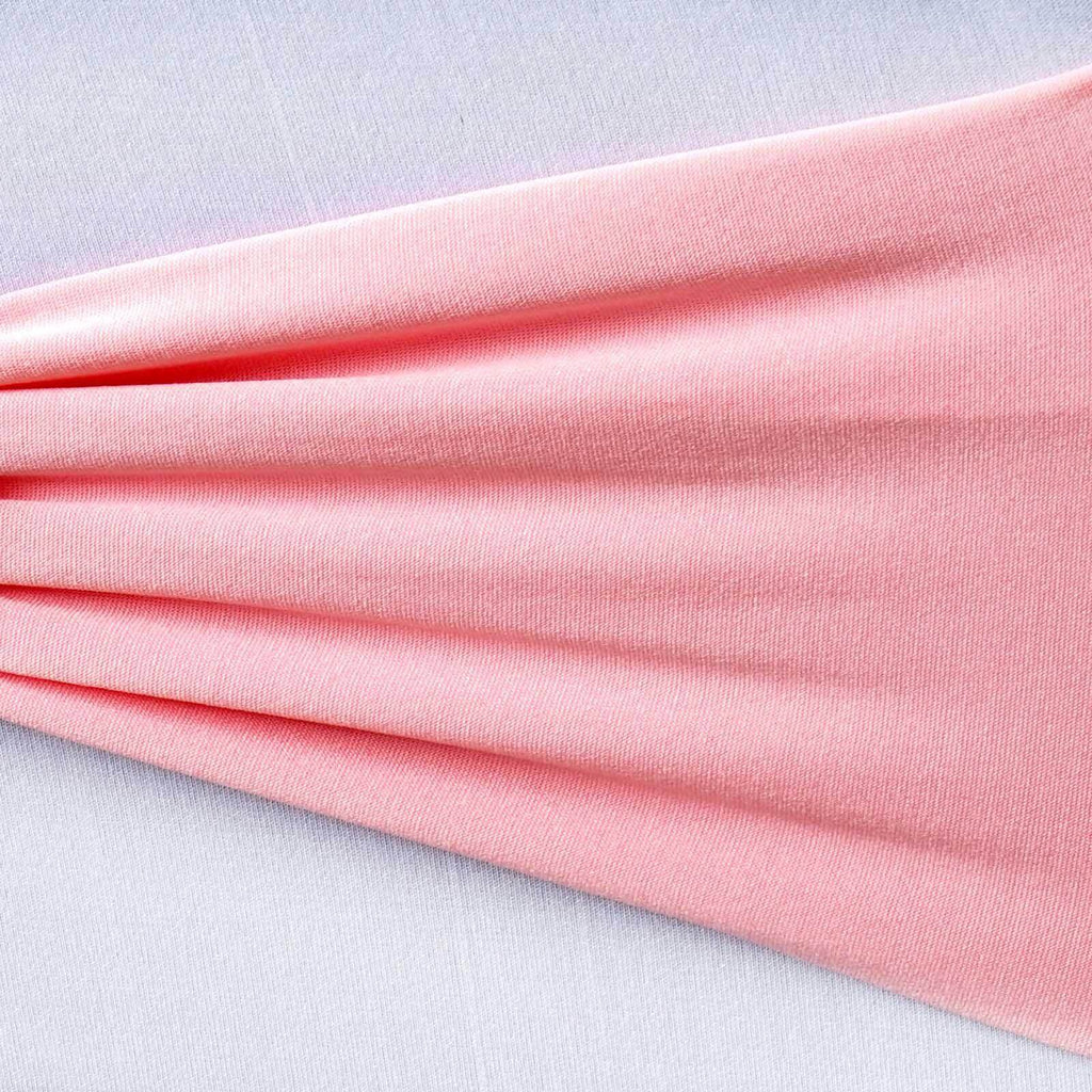 5 Pack Stretch Spandex Chair Sashes Pink - Fitted Finish Two Ply Heavy Duty Chair Bands 5"x12"