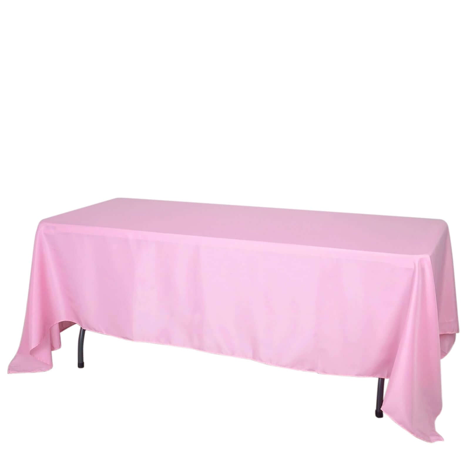 Polyester 72"x120" Rectangle Tablecloth Pink - Durable and Stylish Table Cover