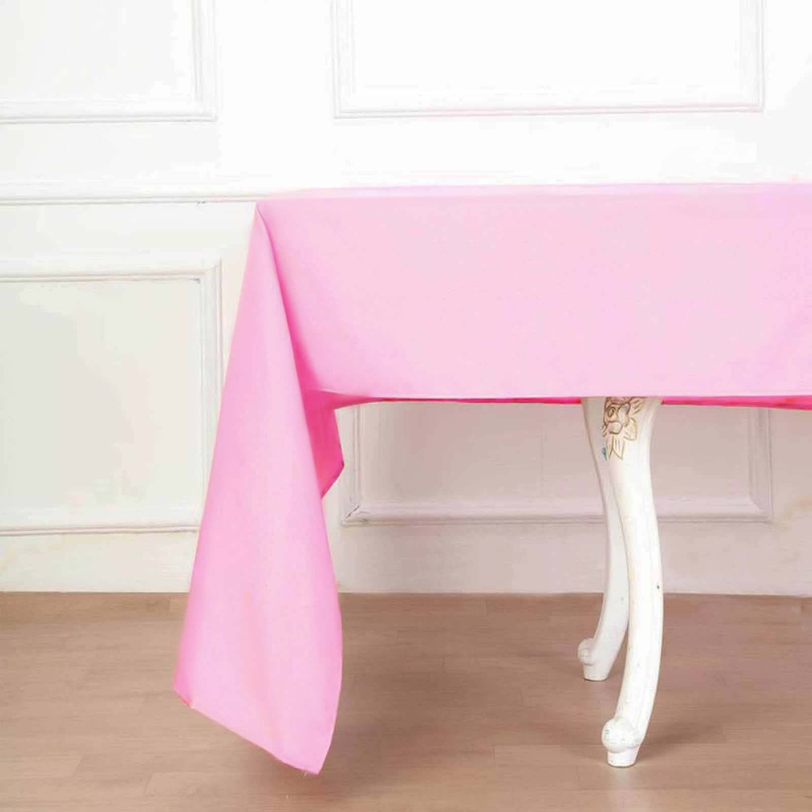 Polyester 60"x102" Rectangle Tablecloth Pink Polyester - Durable and Stylish Table Cover