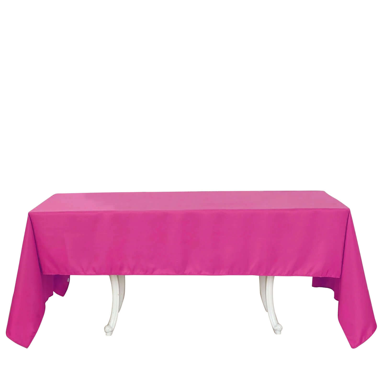 Polyester 60"x126" Rectangle Tablecloth Fuchsia - Wrinkle-Resistant Table Cover