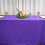 Polyester 90"x156" Rectangle Tablecloth Purple - Seamless Wrinkle-Resistant Table Cover