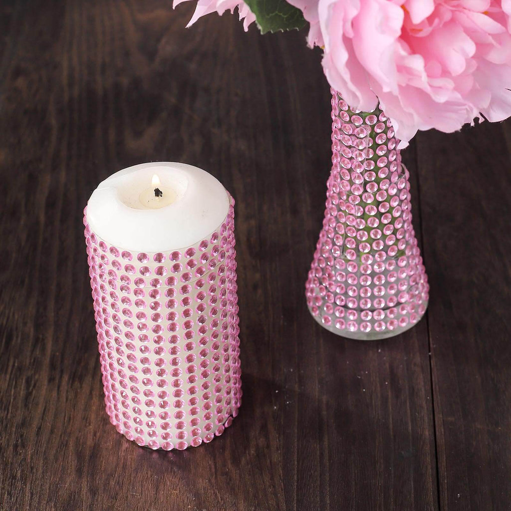 21â€x11â€ Blush Self Adhesive Rhinestone Diamond Sticker Wrap Sheets, DIY Craft Gem Stickers