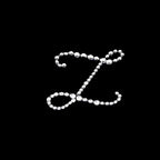 12 Pack 1.5" Clear Rhinestone Monogram Letter Jewel Sticker Self Adhesive DIY Diamond Decor - Z