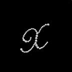 12 Pack 1.5" Clear Rhinestone Monogram Letter Jewel Sticker Self Adhesive DIY Diamond Decor - X