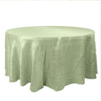 Taffeta 120" Round Tablecloth Sage Green - Seamless Accordion Crinkle Table Cover