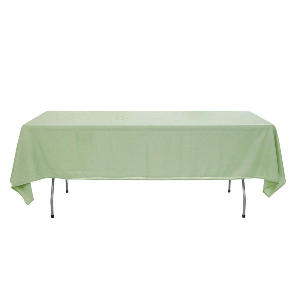 Polyester 60"x126" Rectangle Tablecloth Sage Green - Wrinkle-Resistant Table Cover