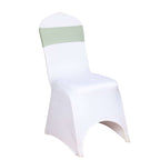 5 Pack Stretch Spandex Chair Sashes Sage Green - Fitted Finish Two Ply Heavy Duty Chair Bands 5"x12"