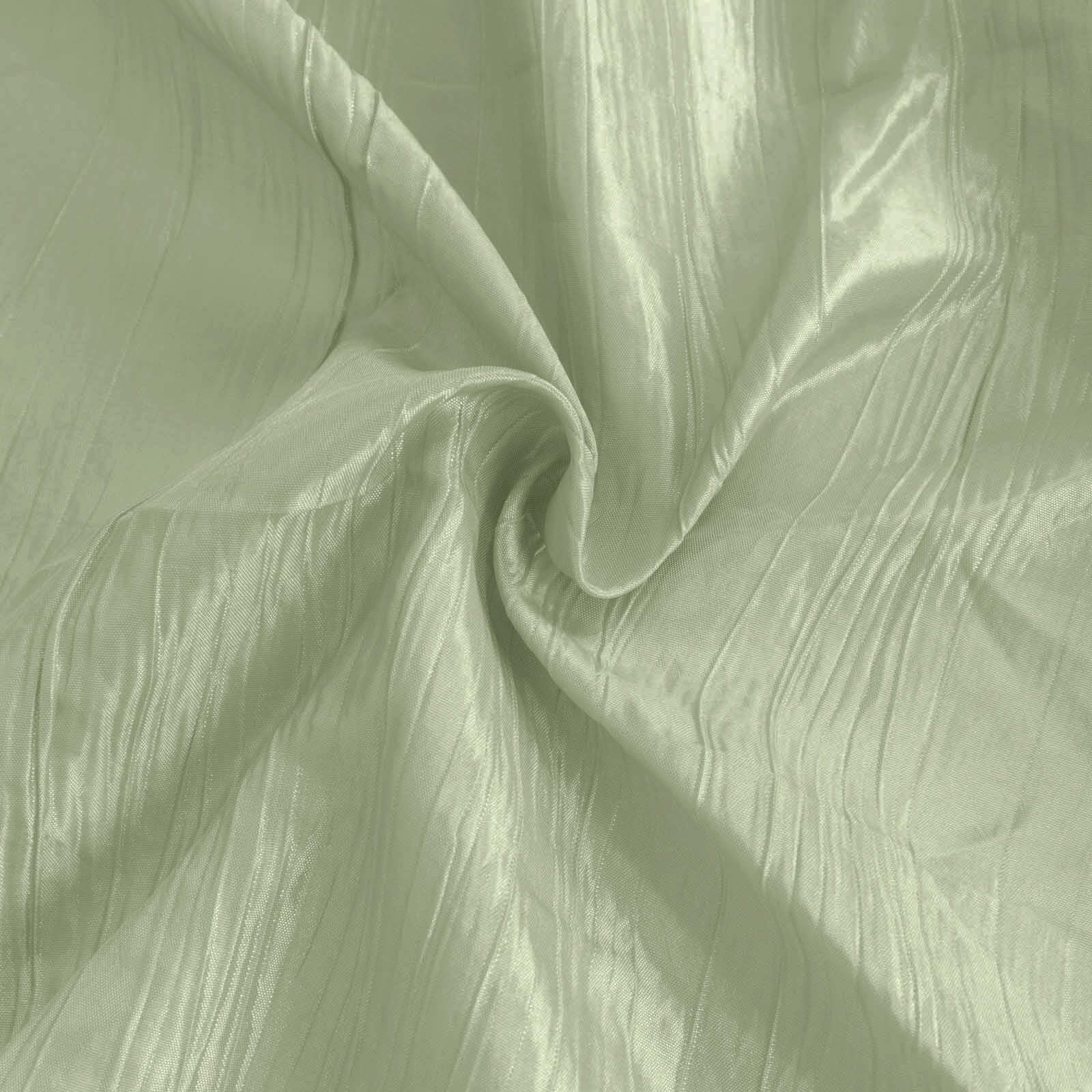 Taffeta 60"x102" Rectangle Tablecloth Sage Green - Accordion Crinkle Table Cover