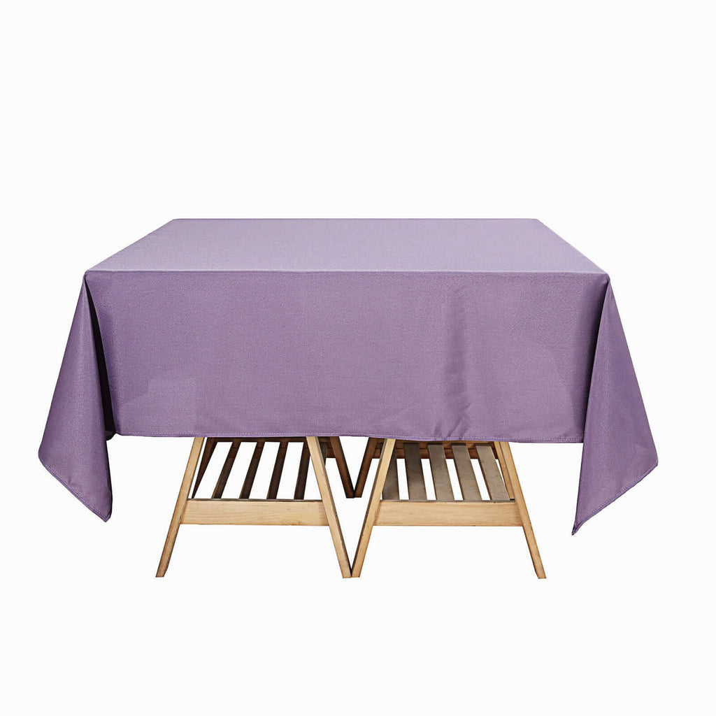 Polyester Square 70"x70" Tablecloth Violet Amethyst - Wrinkle-Resistant & Durable Table Cover