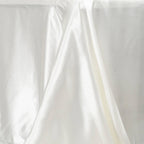 Satin Rectangular 90"x132" Tablecloth Ivory - Seamless Table Cover
