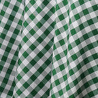 Polyester 90"x132" Rectangle Tablecloth White/Green - Seamless Checkered Buffalo Plaid Table Cover