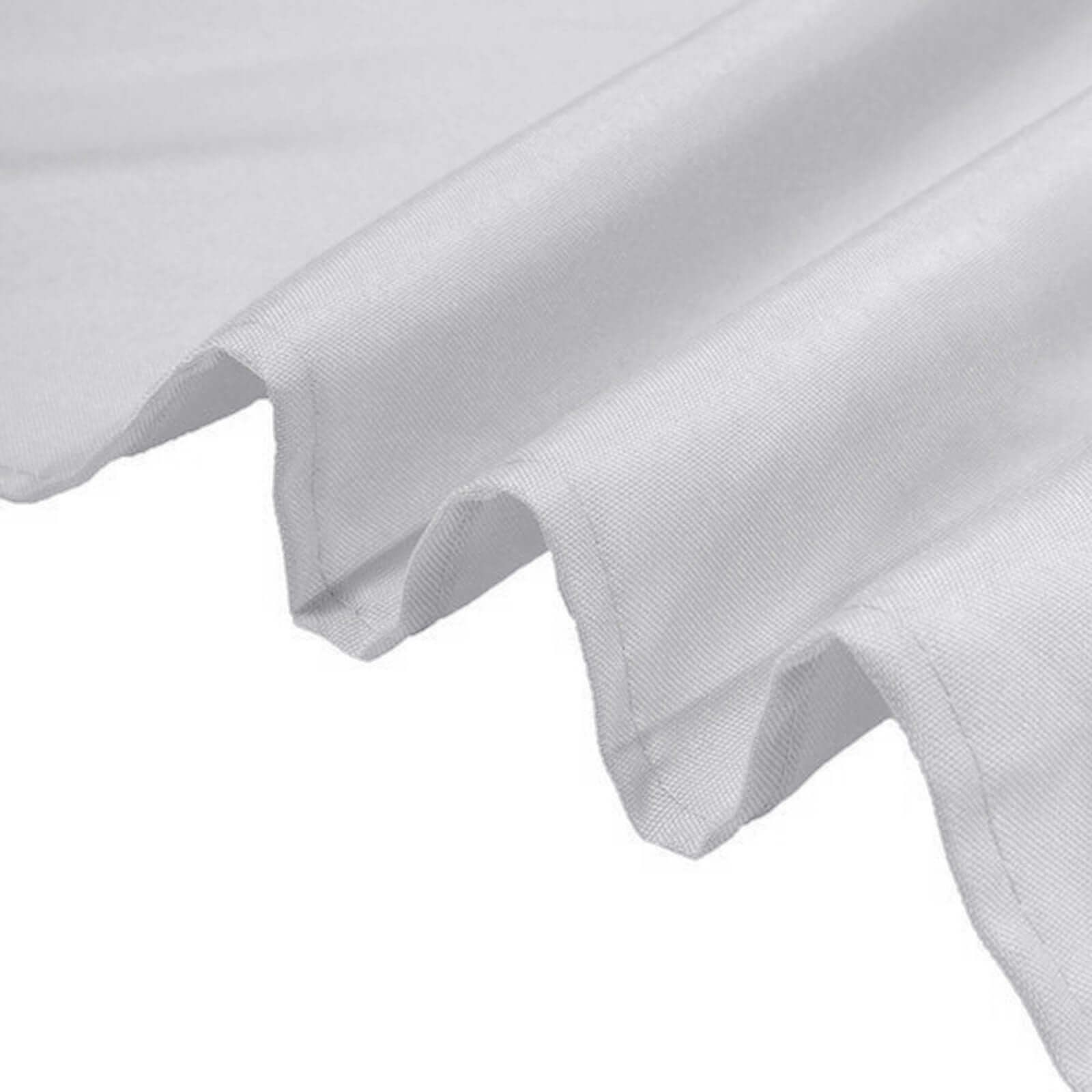 Polyester Square 90"x90" Tablecloth Silver - Wrinkle-Resistant & Durable Table Cover