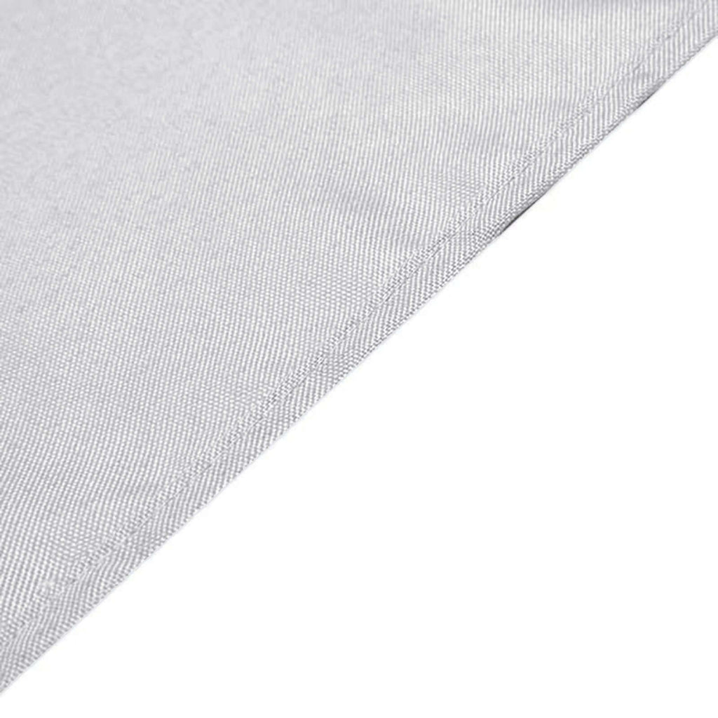 Polyester 90"x132" Rectangle Tablecloth Silver - Seamless Wrinkle-Resistant Table Cover