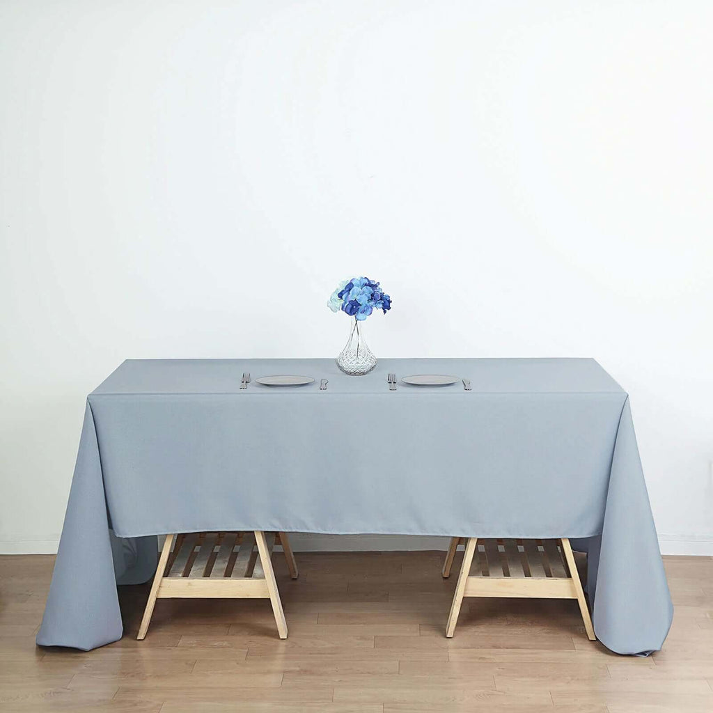 Polyester 60"x126" Rectangle Tablecloth Dusty Blue - Wrinkle-Resistant Table Cover
