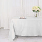 Polyester 72"x120" Rectangle Tablecloth White - Durable and Stylish Table Cover for Events