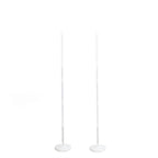 2 Pack White Balloon Column Stand Kit, 5ft Balloon Towers