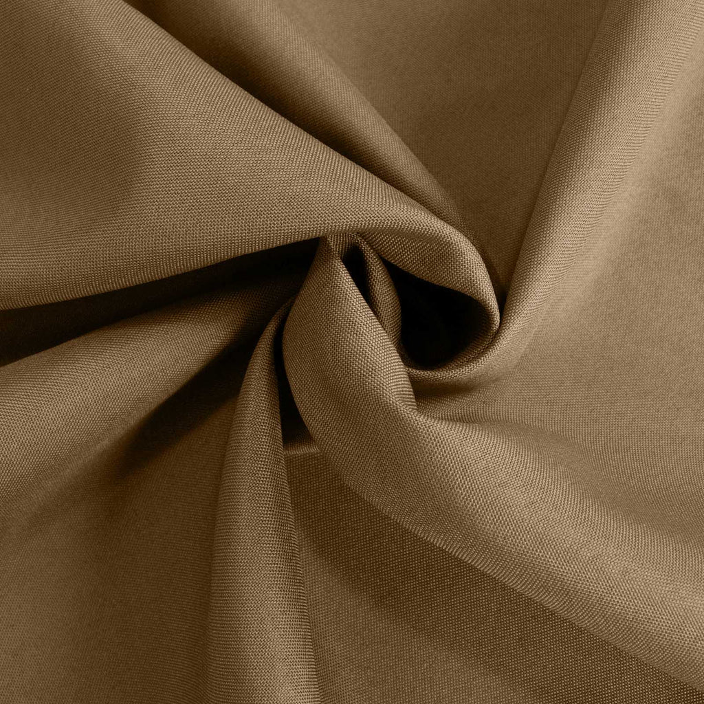 Polyester 90" Round Tablecloth Taupe - Stain & Wrinkle-Resistant Table Cover