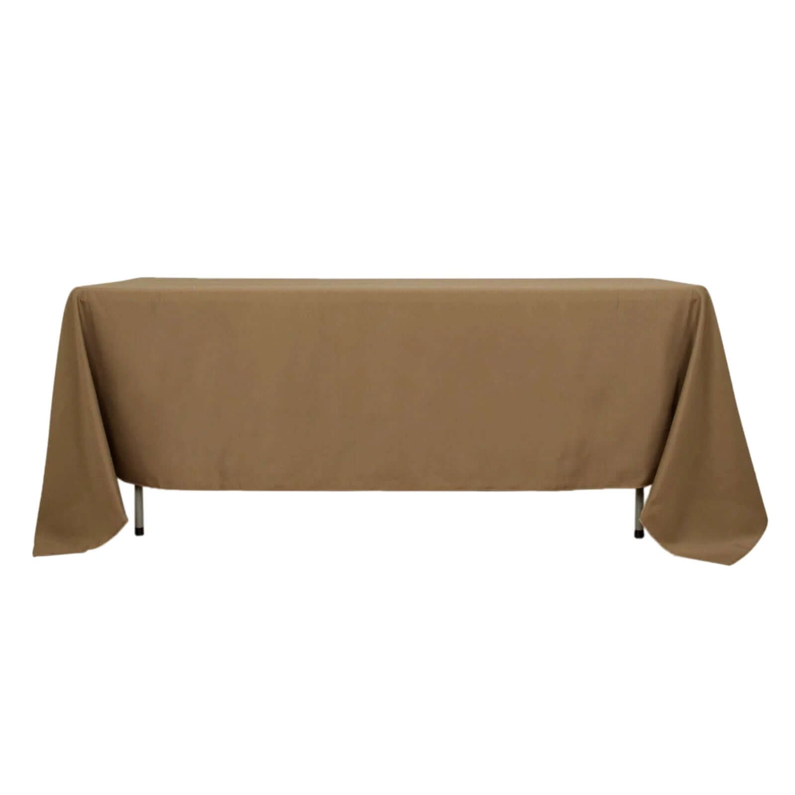 Polyester 72"x120" Rectangle Tablecloth Taupe - Durable and Stylish Table Cover