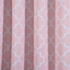 2 Pack White Blush Lattice Print Thermal Blackout Curtains With Chrome Grommet Window Treatment Panels - 52"x108"
