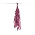 12 Pack Pre-Tied Eggplant Tissue Paper Tassel Garland With String, Hanging Fringe Party Streamer Backdrop Decor