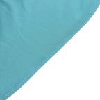 5 Pack Stretch Spandex Chair Sashes Turquoise - Reusable Chair Bands with Silver Diamond Ring Slide Buckle 5"x14"