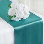 Satin 12"x108" Table Runner Turquoise - Stylish Table Linen