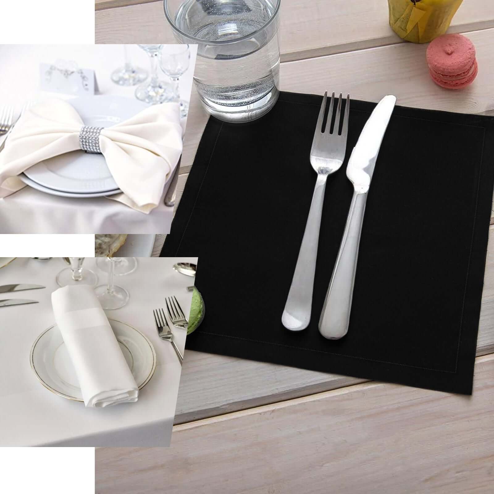 5 Pack 100% Cotton 20"x20" Napkins White - Commercial Grade Cloth Napkins for Exquisite Weddings & Events
